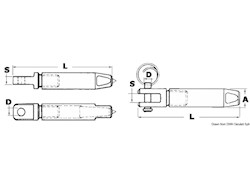 Terminale in acciaio inox AISI 316 per cavo Parafil